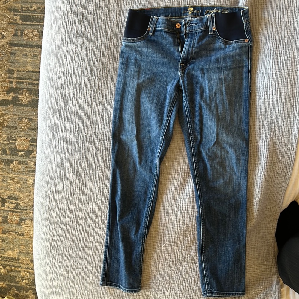 7 for all mankind Maternity Jeans - josefina skinny boyfriend - size 27